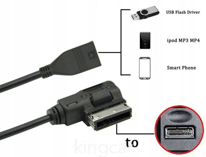 Кабель роз'єм AMI USB AUDI MMI VW MDI SKODA SEAT 1989857662 фото