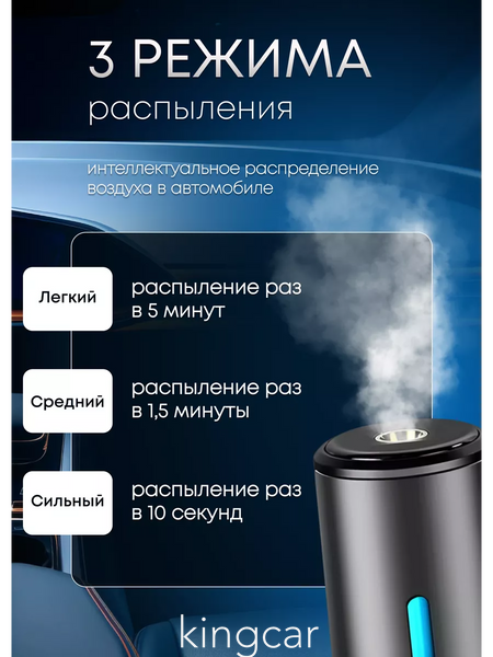 Ароматизатор автоматичний в автомобіль Intelligent Car Aroma + 3 аромати 12332112 фото